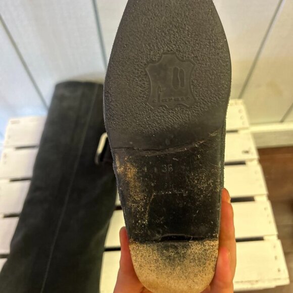 Balenciaga Astrogirl Suede Hidden Wedge Tall Boots - Picture 2 of 3